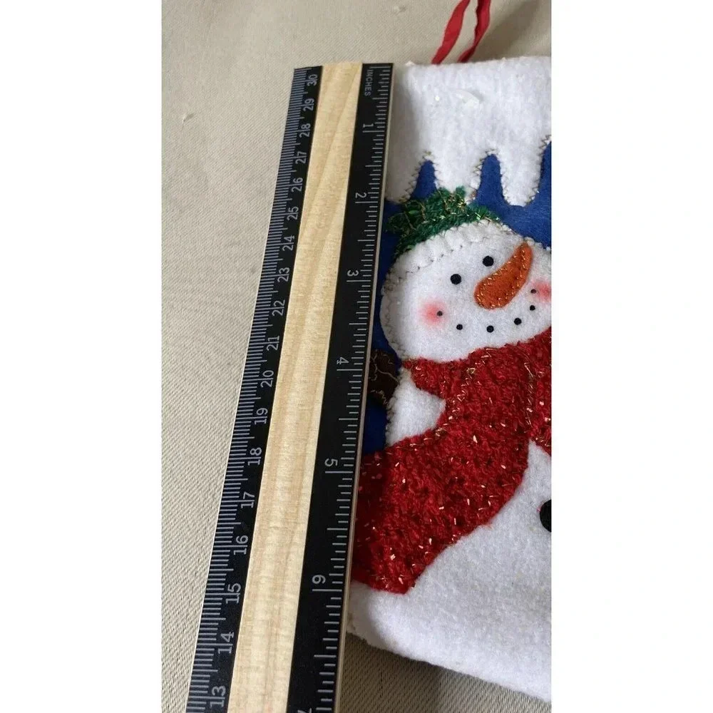 Christmas Holiday Blue Small Snowman Winter Stocking NEW 6‎ Inch